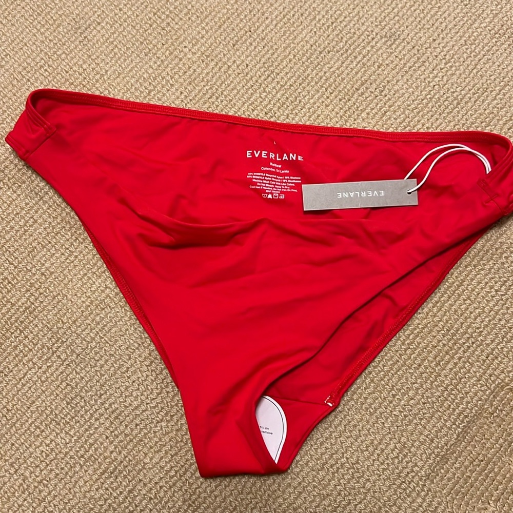 Everlane red bikini bottom NWT